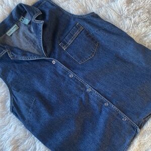 Vintage Marsh Landing Dark Blue Denim Sleeveless Top